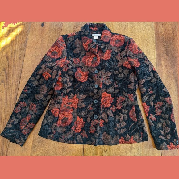 Vintage Christopher & Banks Tapestry Coat - Size S - EUC - Picture 1 of 5